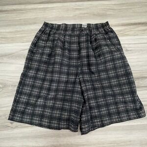 AW Golf By Allyson Whitmore Golf Shorts Womens Size 12 Black Plaid